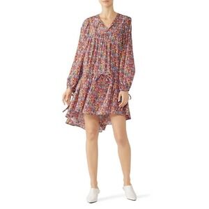 Perseverance Floral Dress Shift Long Sleeve Multicolor Size M